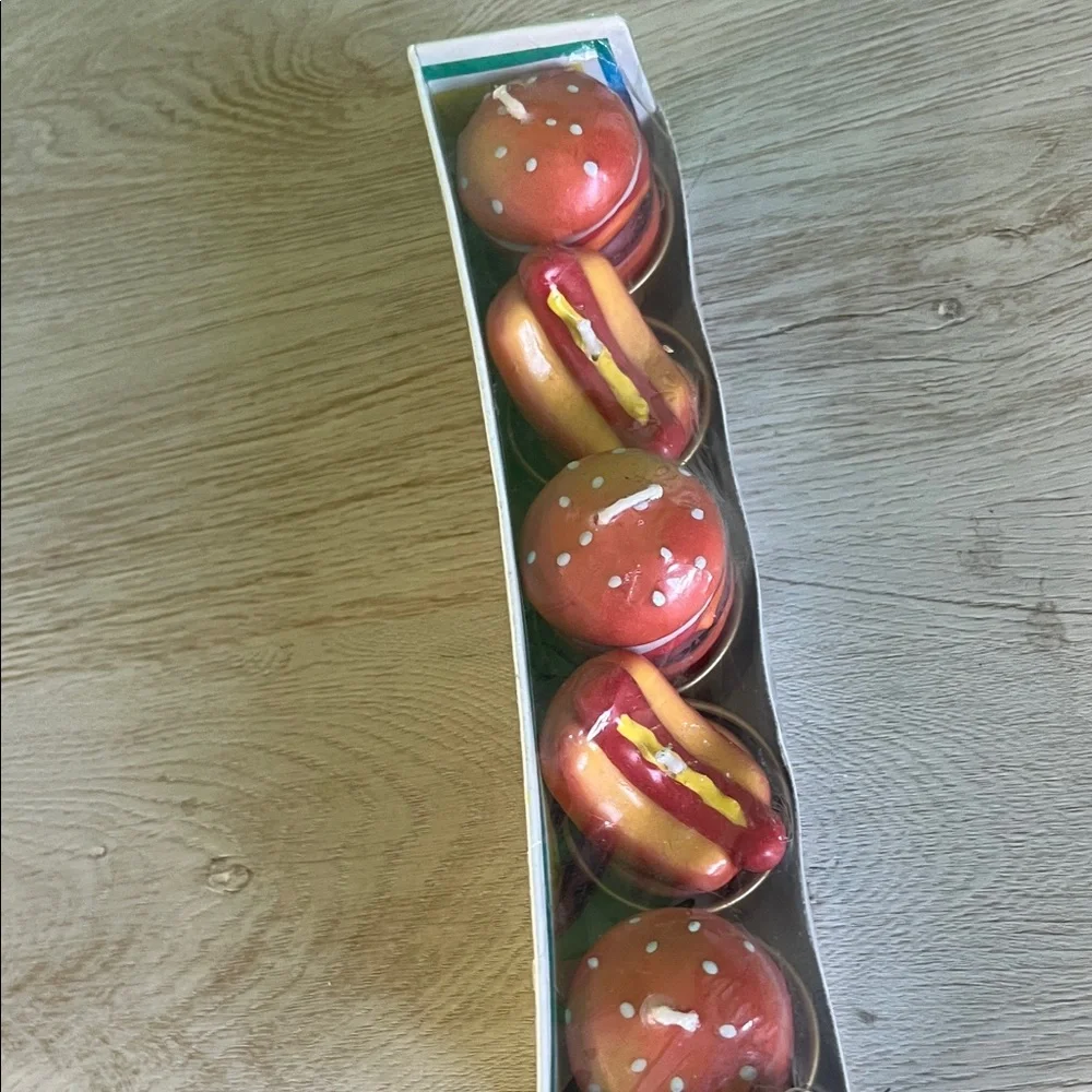 Mini Molded Votive Candles - Hot Dog and Burger Design